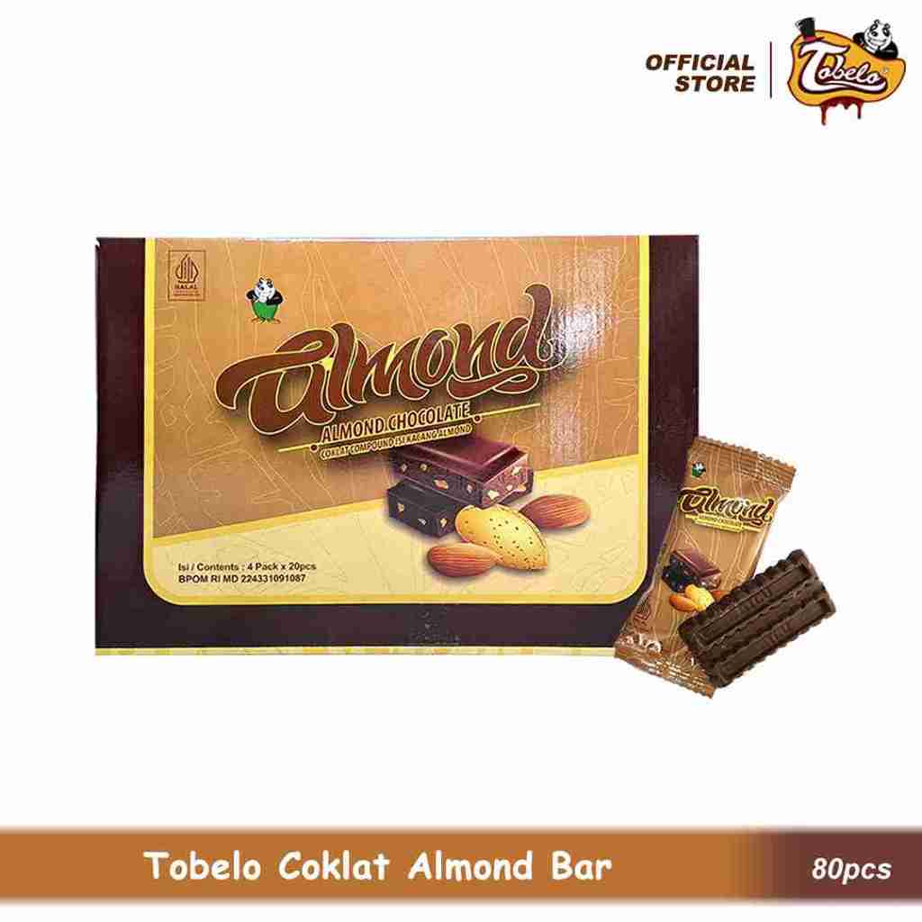 

Tobelo Almond Chocolate Compound Bar isi 80pcs