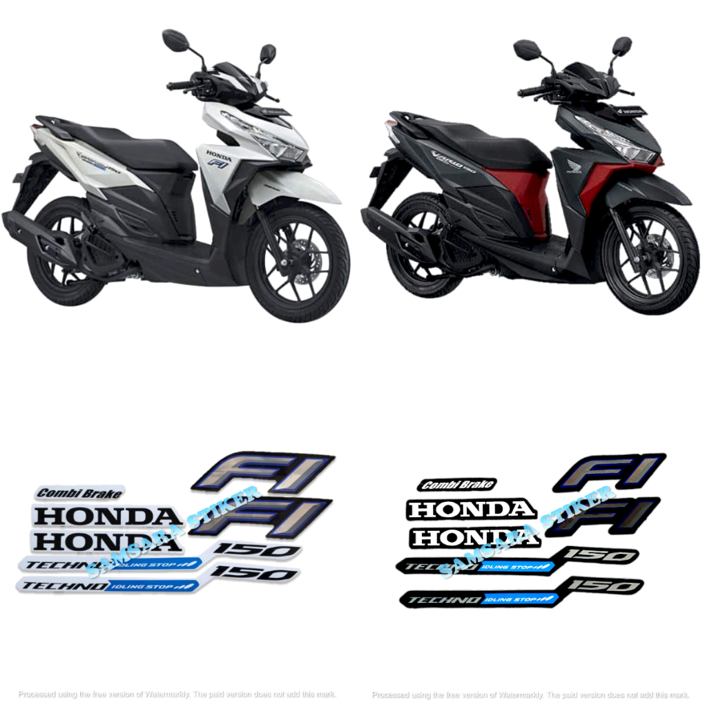 STICKER STRIPING MOTOR HONDA VARIO 150 2016 2017 ESP STANDAR FULL SET