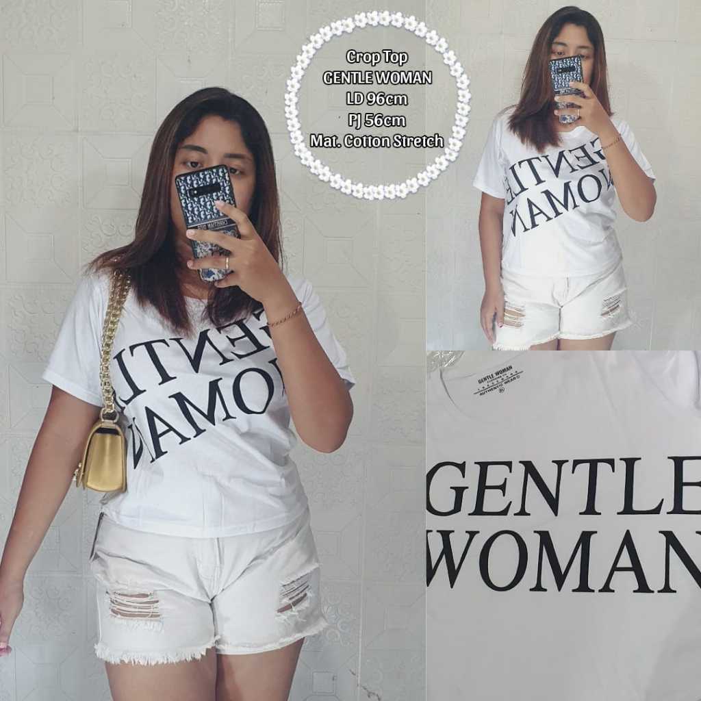 Gentle Woman T-shirt Kaos Cewek Fit Body Kaos Gentle Woman