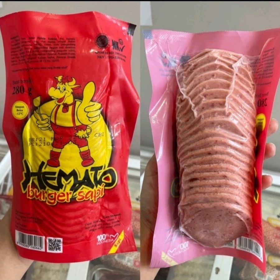 

Hemato Daging Burger Sapi 250Gram| Hemato Beef Patties 280Gram