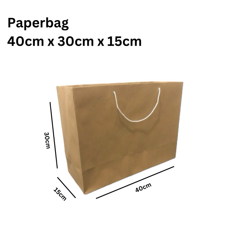 

Paper bag 40x30 Landscape / shopping bag / kertas kraft / Paperbag tebal 150gsm