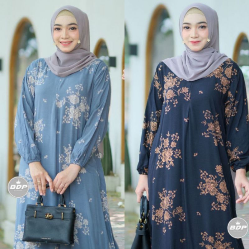 GROSIR DASTER ARAB GAMIS RAYON AGHNIA SUPER GRADE A ORI MODEL RESLETING DEPAN BUSUI & BUMIL LD 110