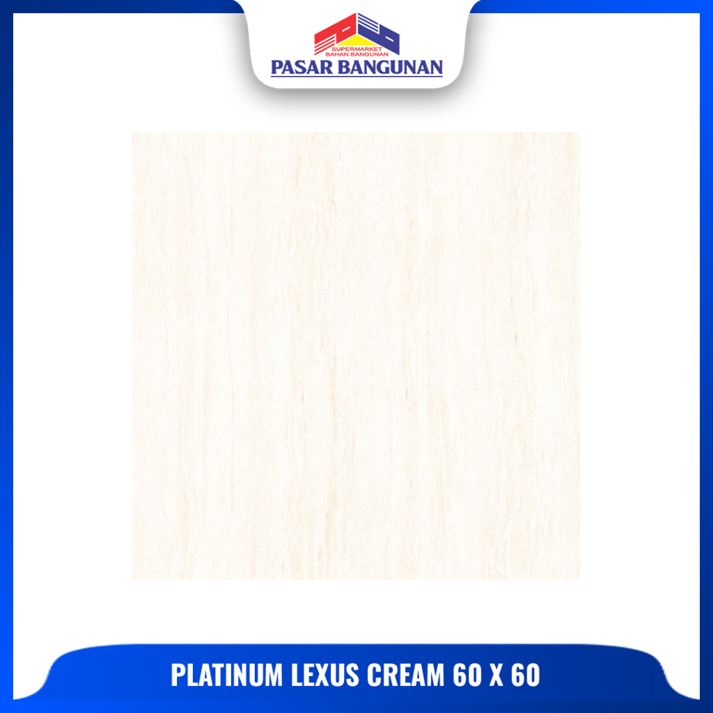 Keramik Lantai Platinum Lexus Cream Rec Glossy 60x60 KW 1