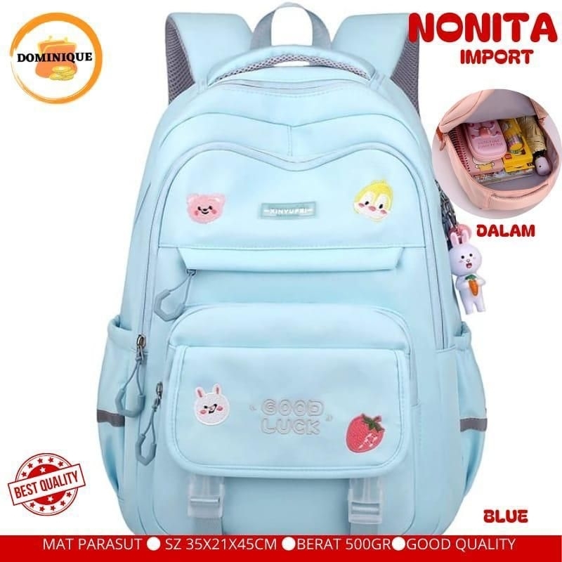 TAS RANSEL IMPORT / TAS SEKOLAH ANAK PEREMPUAN / TAS GENDONG NONITA BAHAN PARASUT