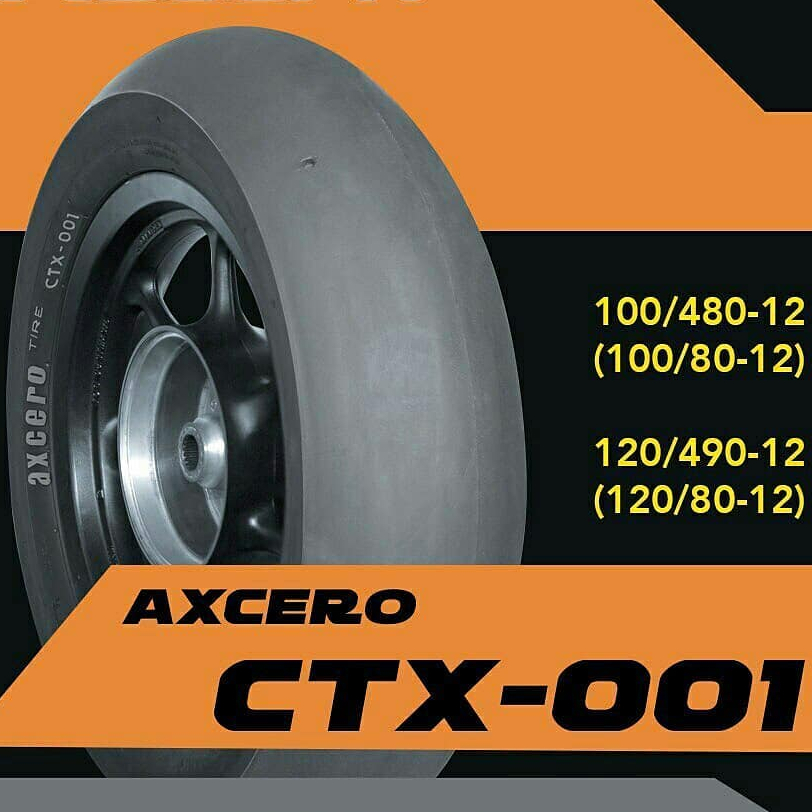Ban tubles Axcero CTX-001 100/80-12 120/80-12 balap slick vespa scoopy lenka mini gp ksr 125 z125 fr