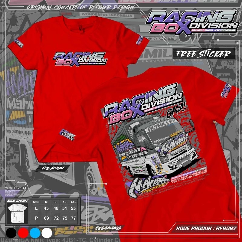 rfr 67 baju kaos truk box dewasa kaos truk box racing kaos driver box mania