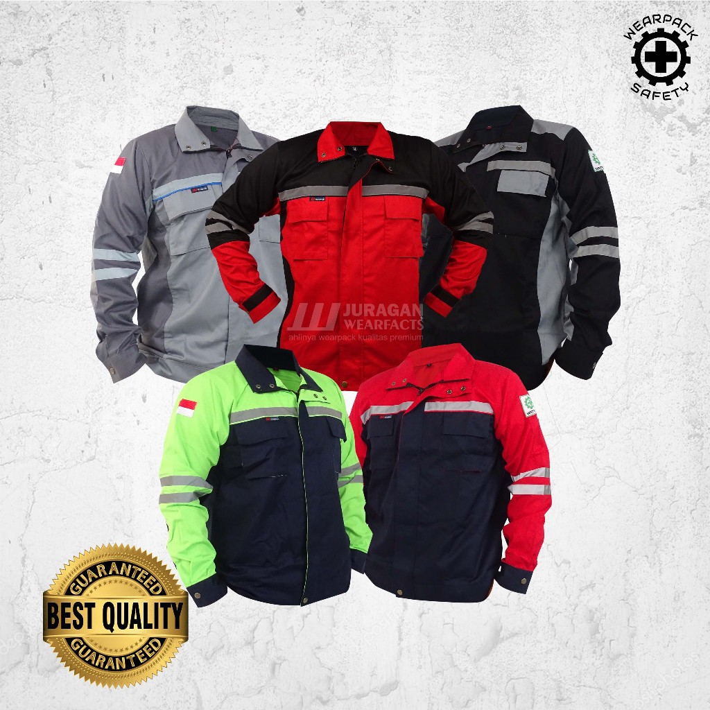 Wearpack Semi jaket / Baju Kerja Safety K3 / Baju Safety Lengan Panjang