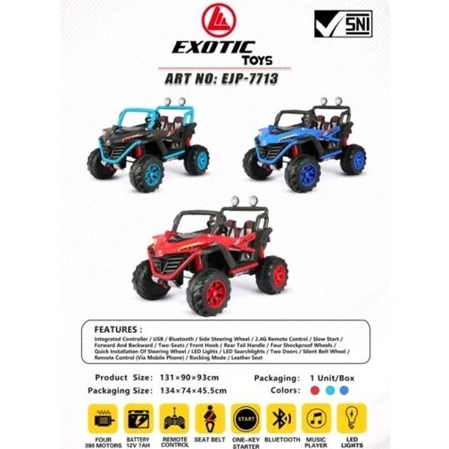 Mainan Mobil Aki Anak Jeep Exotic EJP-7713 7713