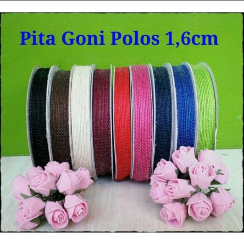 

Pita Goni Polos 1 yard (90 cm)Pita Rustik Pita Hampers Pita Kado Pita Dekorasi Bunga DIY Craft Jute Craft Dekor Burlap Ribbon