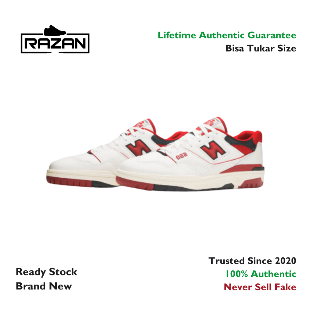 New Balance 550 Aime Leon Dore White Red 100% Authentic Original