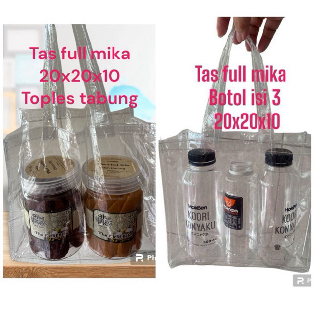 

Tas full mika botol isi 3 / toples isi 2 uk 20x20x10