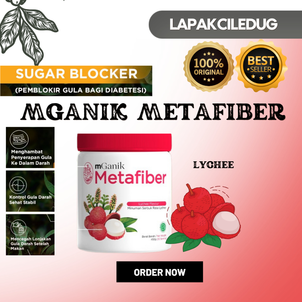Mganik Metafiber Obat Gula Darah Diabetes Suplemen
