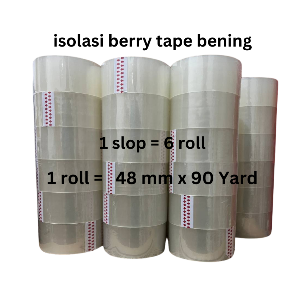 

isolasi packing berry tape 48 mm x 90 Yard (1 slop = 6 roll)