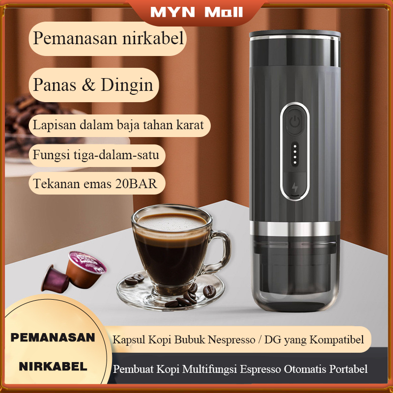 Mesin Kopi Kapsul Espresso Otomatis Alat Pemanas Otomatis / Espresso Maker Portable 15 Bar