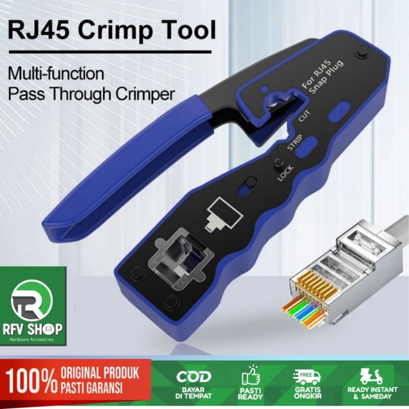 GAINTECH TANG KRIMPING RJ 45 CRIMPING TOOL ANTI GAGAL CAT6 CAT5 GT-350
