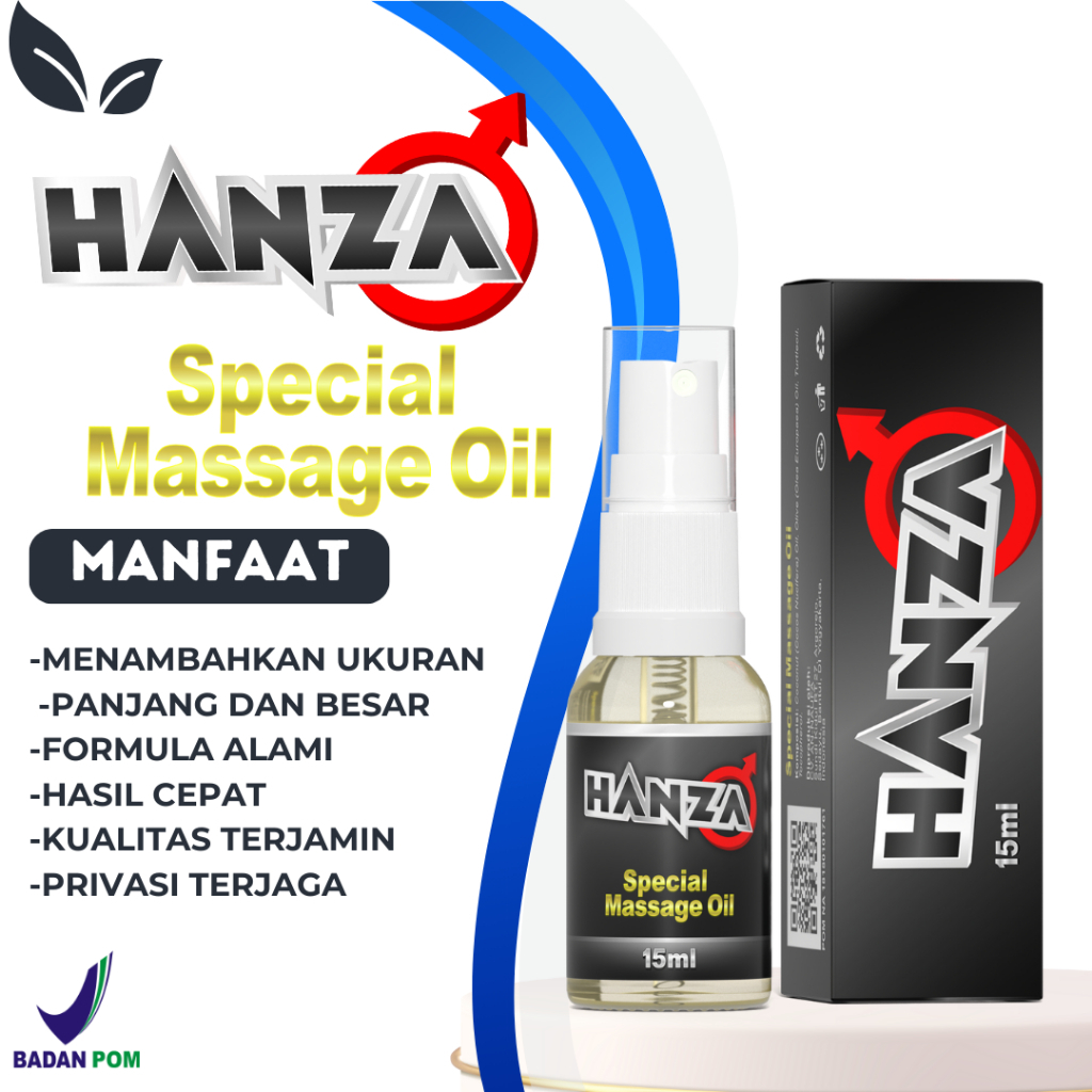 SPESIAL Hanza Spray Original BPOM Minyak Pembesar Mr P - Minyak Khusus Pria Atasi Ezakulasi Dini Amp
