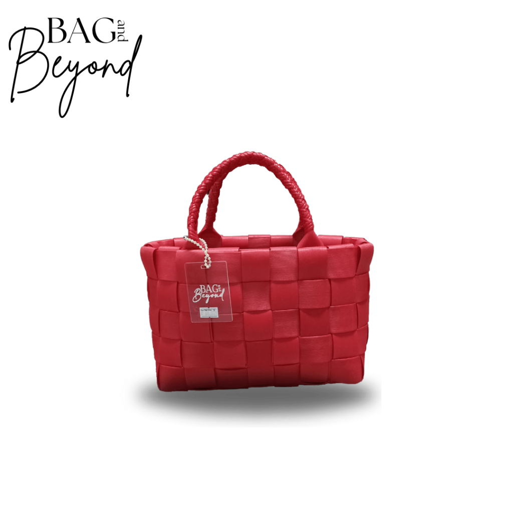 Tas Anyaman Rotan Sintetis - Square Woven Bag (Ukuran S) - Tas Wanita