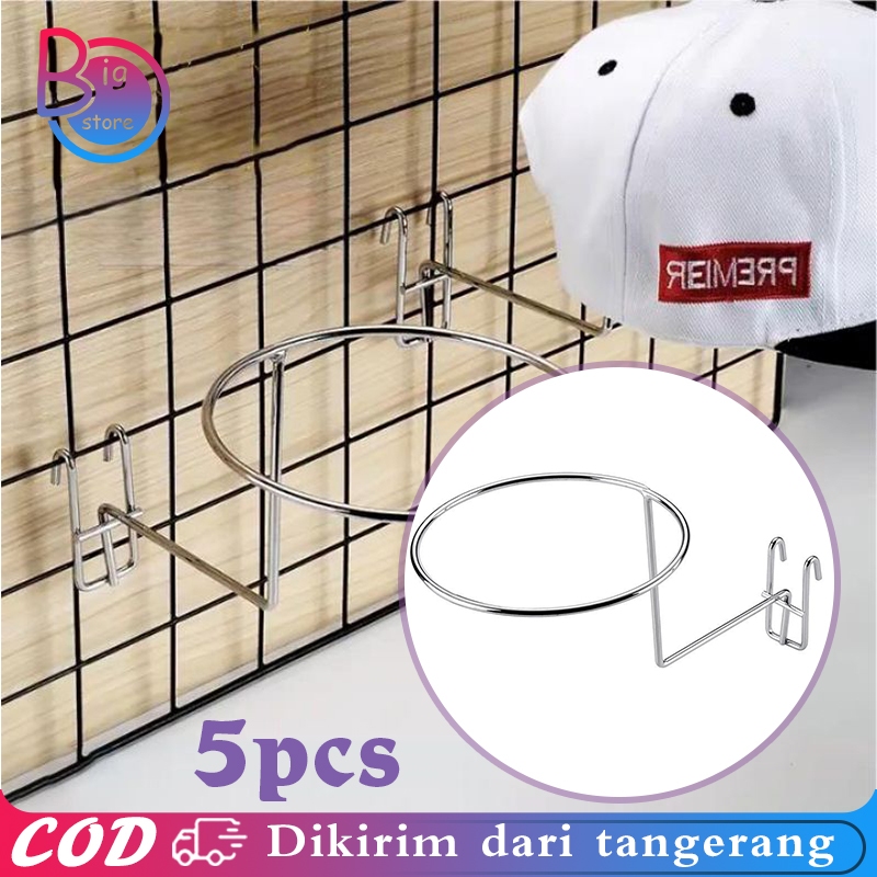 Isi 5pcs Display Gantungan Topi Hook Rak Topi Gantung Rak Penyimpanan Topi Holder Display Topi