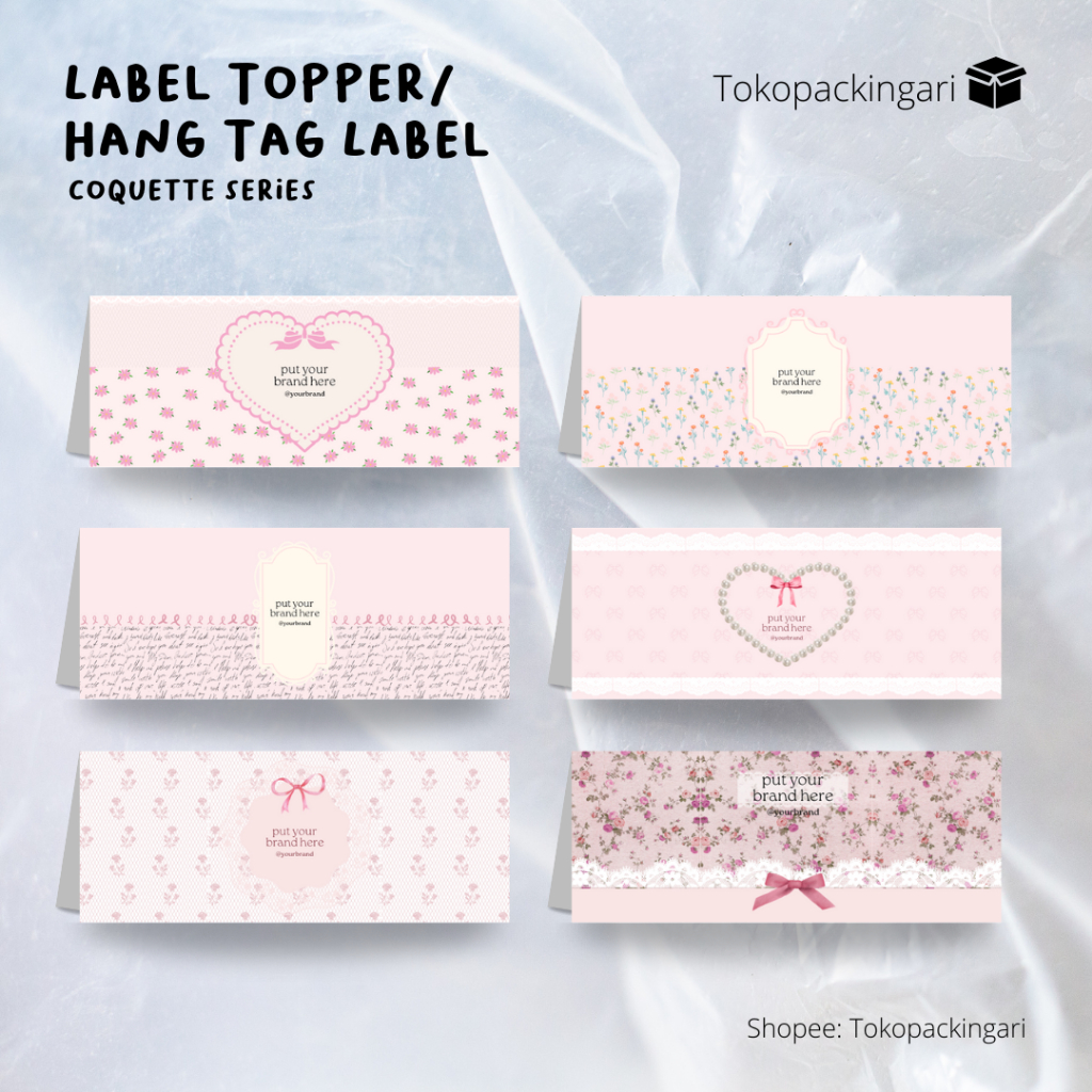 

Hang Tag Label Lipat Coquette Series | Label Aksesoris | Topper Bag | Cute Paper | Kertas Label Gantungan