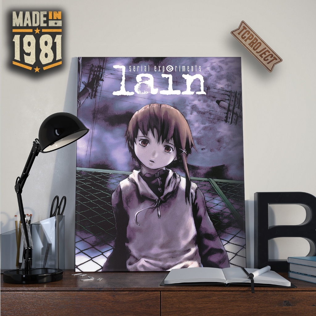 Poster Anime Serial Experiments Lain 98 - Hiasan Dinding Kayu