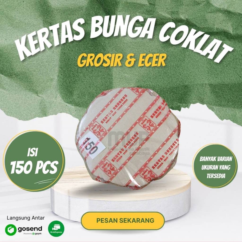 Kertas Bunga Coklat //TOKO MAJU UTAMA PLASTIK