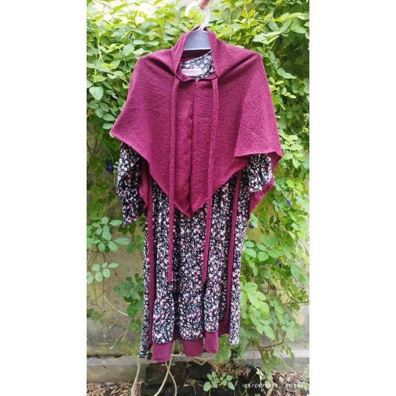 Set Gamis Anak Katun Rayon Mix Crinkle