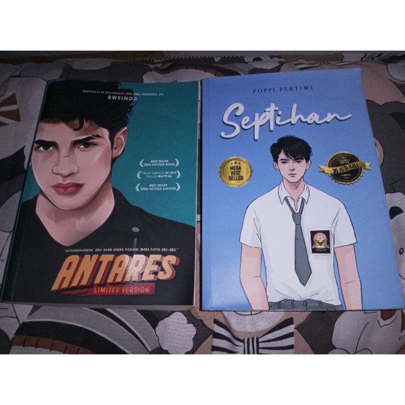 PRELOVED BEKAS NOVEL ANTARES TANDATANGAN TTD SEPTIHAN ADAPTASI WATTPAD MURAH WP (READY)