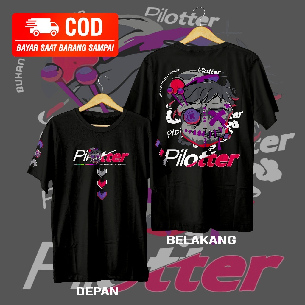 Kaos Pilotter Smoker Ungu Pink Original Merchandise | Kaos Katun 24s Asli | Baju Kaos Viral Pilotter