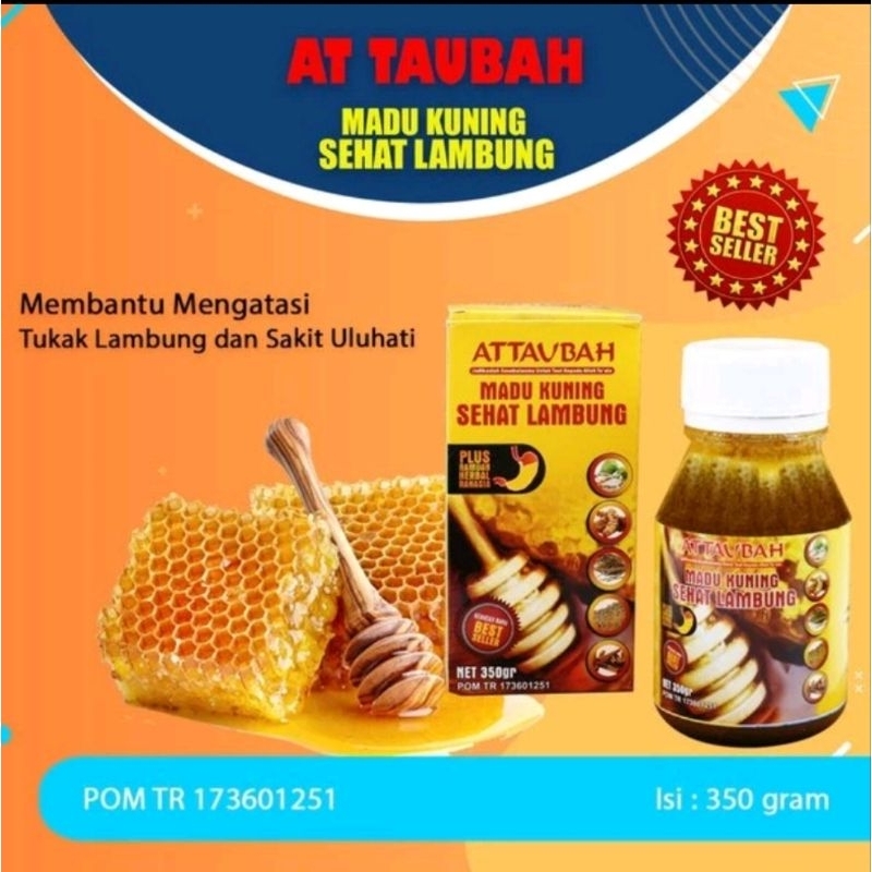 

madu kuning attaubah 350 gram madu sehat lambung attaubah