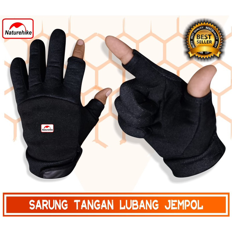 Sarung tangan motor multifungsi telunjuk jempol terbuka sarung tangan gunung