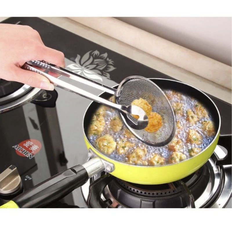 M1 Sendok Caputan Gorengan Tirisan Minyak Sendok Penjepit Gorengan