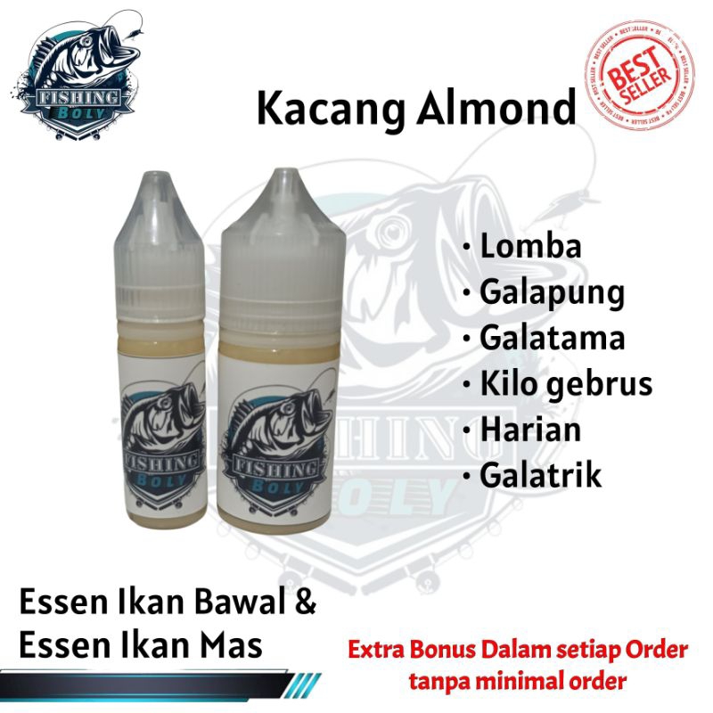 BOLY Essen ikan mas dan bawal KACANG ALMOND di jamin jos