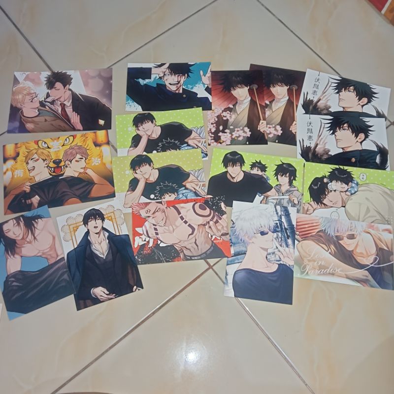 [BACA DESKRIPSI] READY STOCK POSTCARD ONEGINGEK Jujutsu Kaisen, Haikyuu, My Hero Academia, Toji Megu