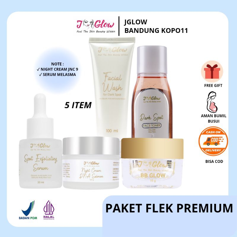 Jglow Skincare Paket Flek Premium