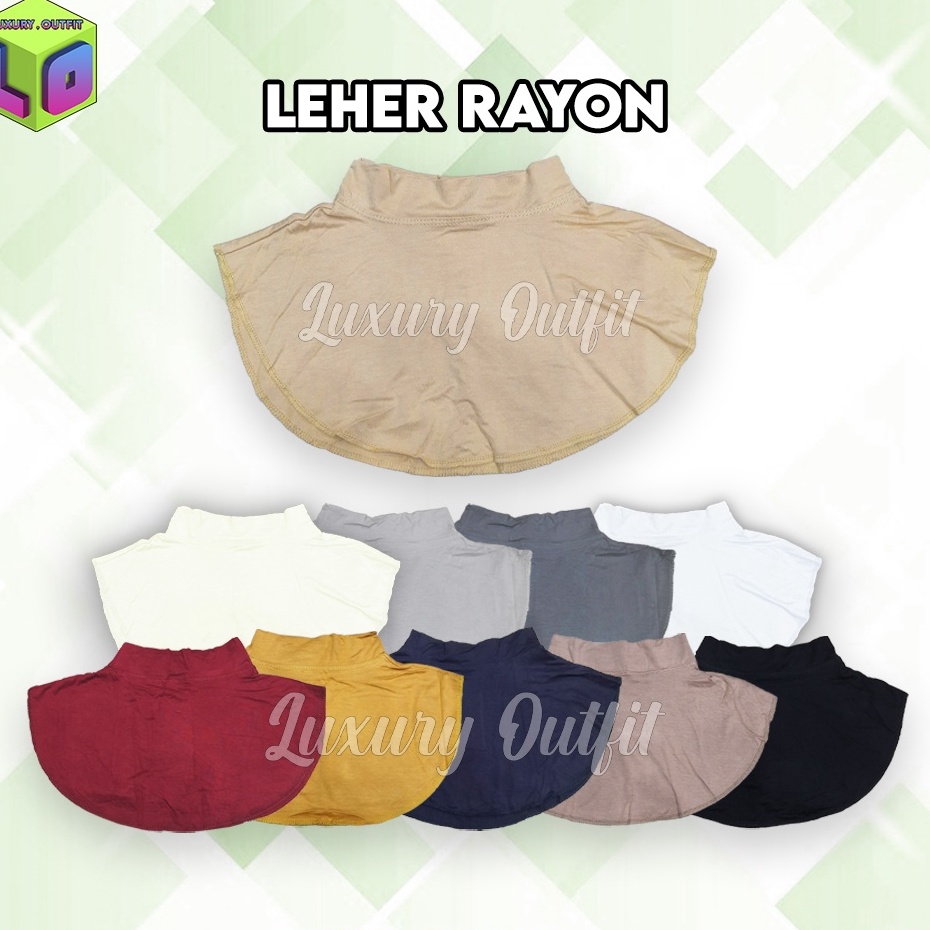 Ready Istimewa  Manset Leher Rayon Spandek Turtle Neck Wanita Jumbo Polos Kerah Tinggi Dalaman Perem