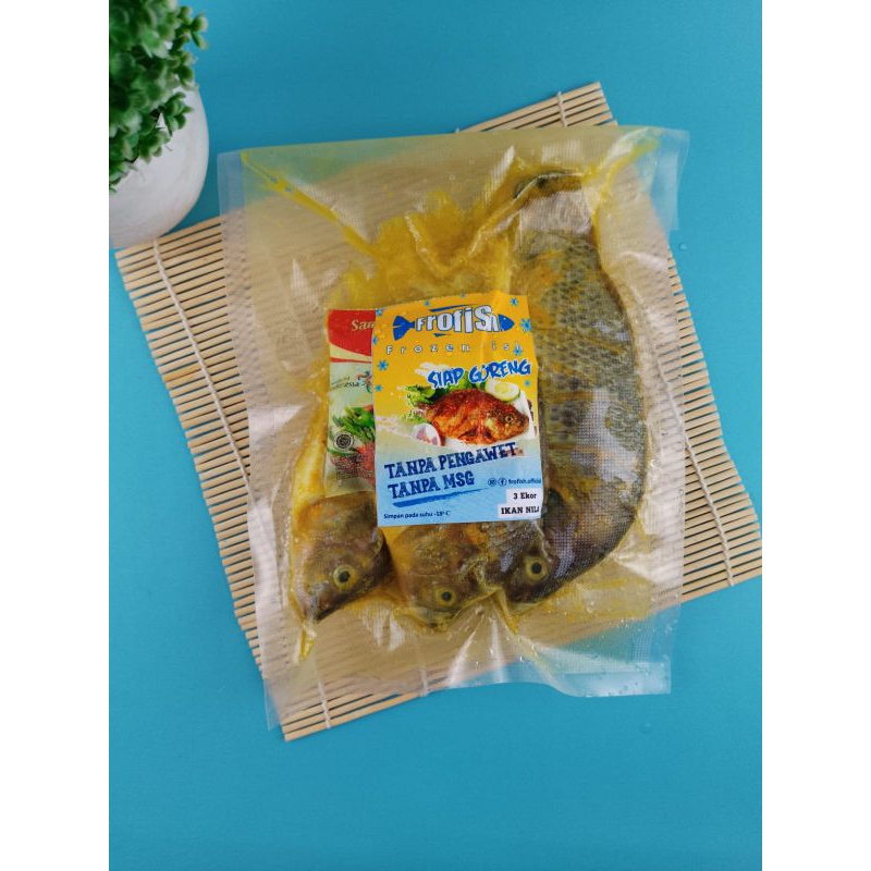 

Frofish - Ikan Nila Bumbu 3 ekor Siap Goreng