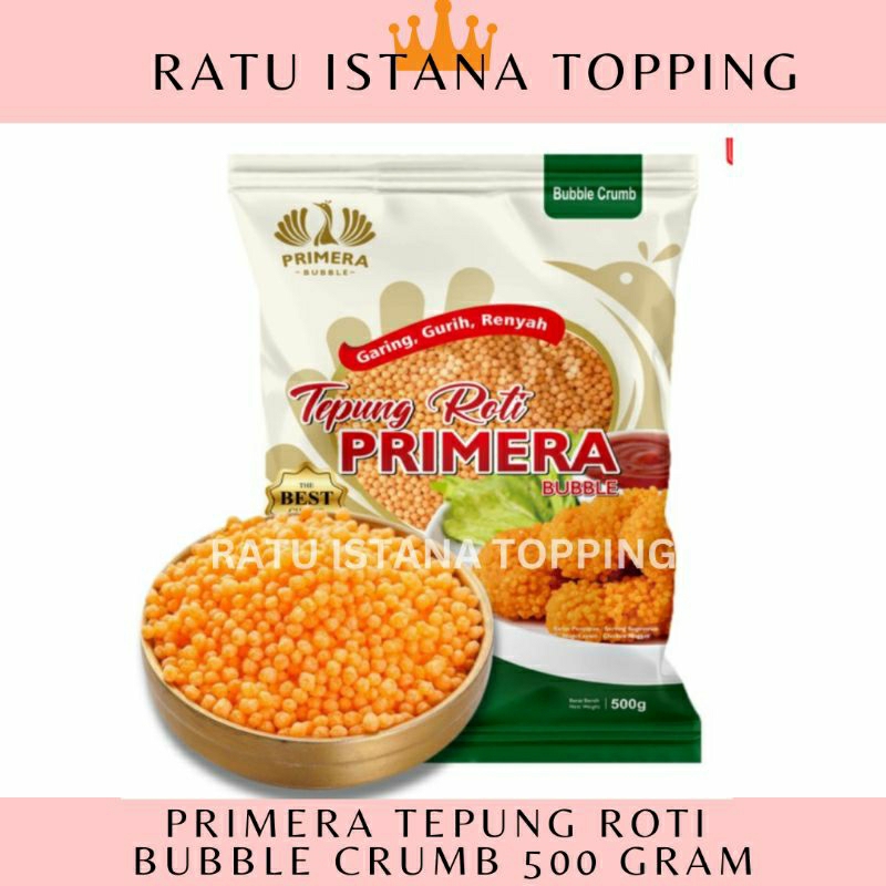 

PRIMERA TEPUNG ROTI BUBBLE CRUMB 500 GRAM CRISPY BUBLE NUGGET UDANG TEMPURA RENYAH