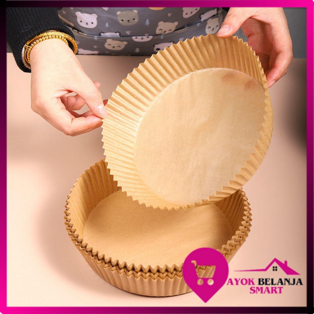 ABS Air Fryer Paper ±40-50 Pcs Anti Lengket 16cm Kertas Alas Airfryer ±40-50pcs Baking Paper Tahan M