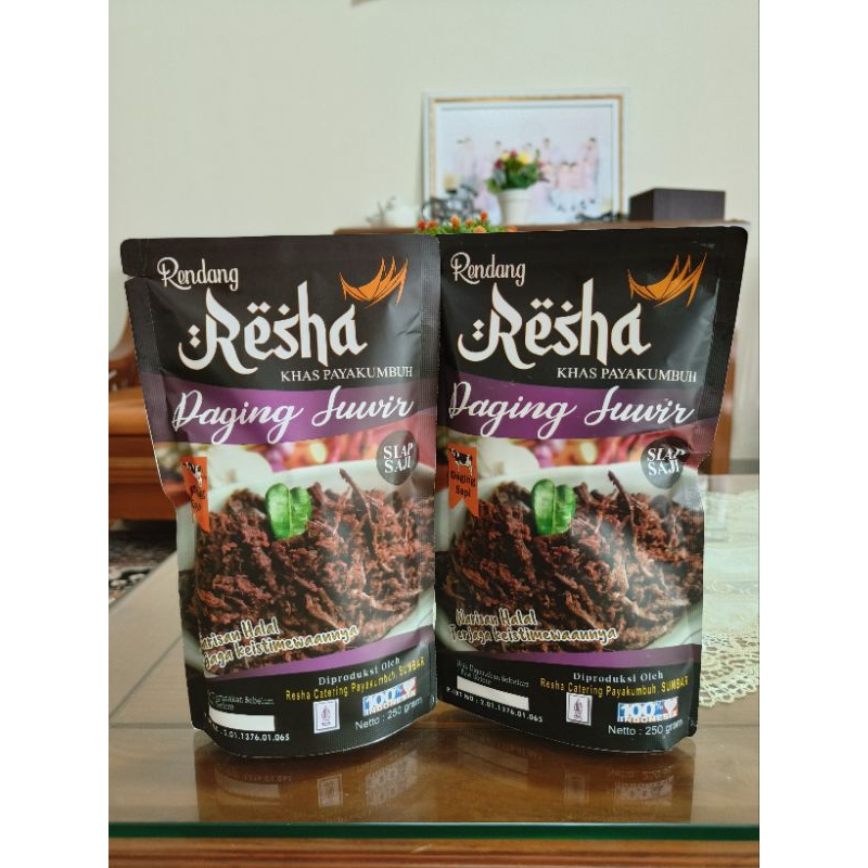 

Rendang Daging Suwir 250 g - Resha Khas Payakumbuh
