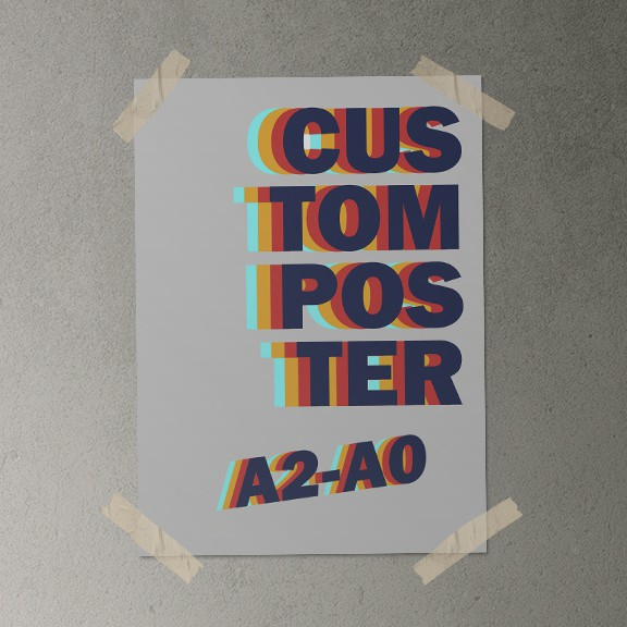 Cetak Poster/Custom Poster Dinding A2,A1,A0,A3