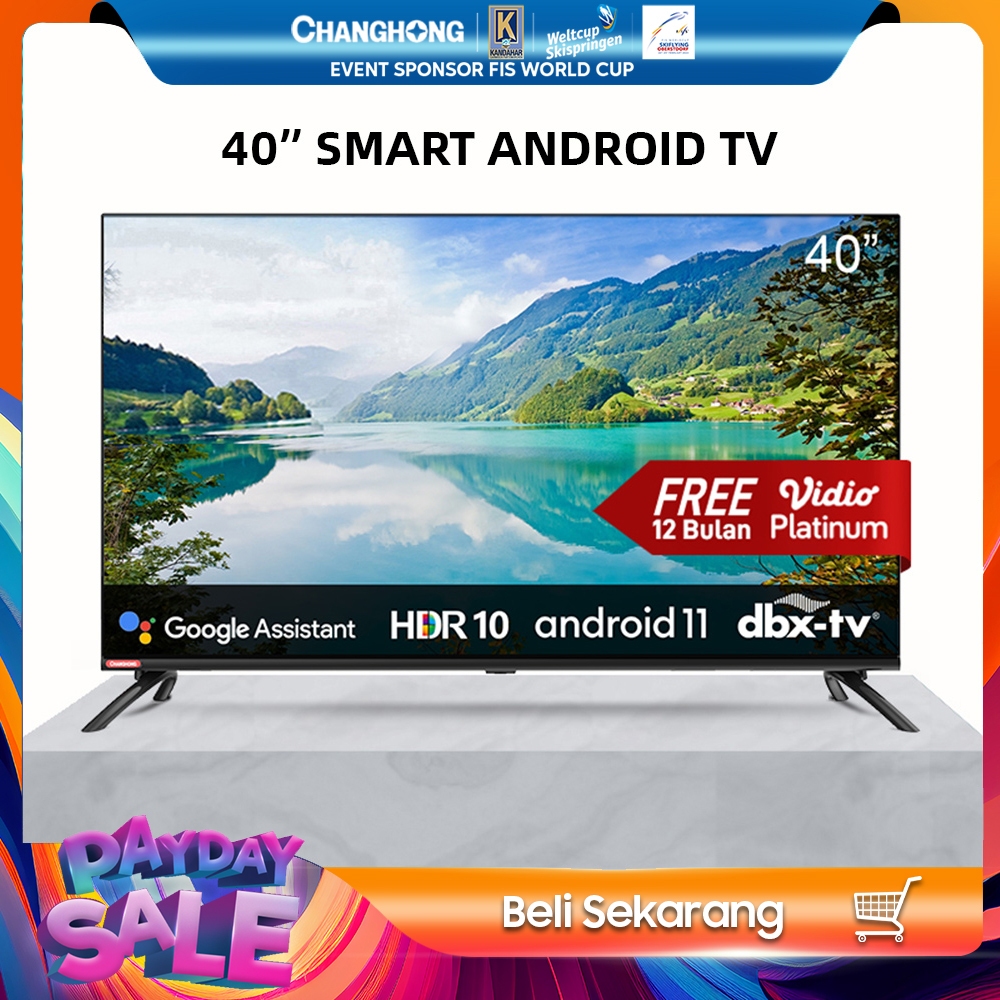 Changhong 40 Inch borderless Netflix TV Google certified Android 11 Smart TV LED TV (Model：L40H7)