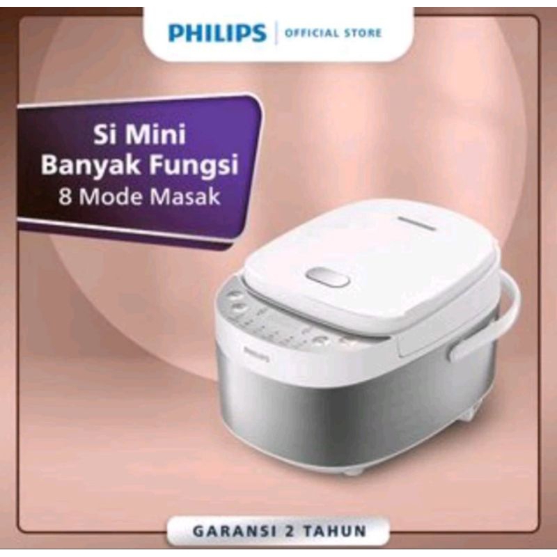 Philips Digital Mini Rice Cooker 0,85 L HD3170/33 Magic Com Kecil Penanak Nasi Serbaguna Magicom Ric