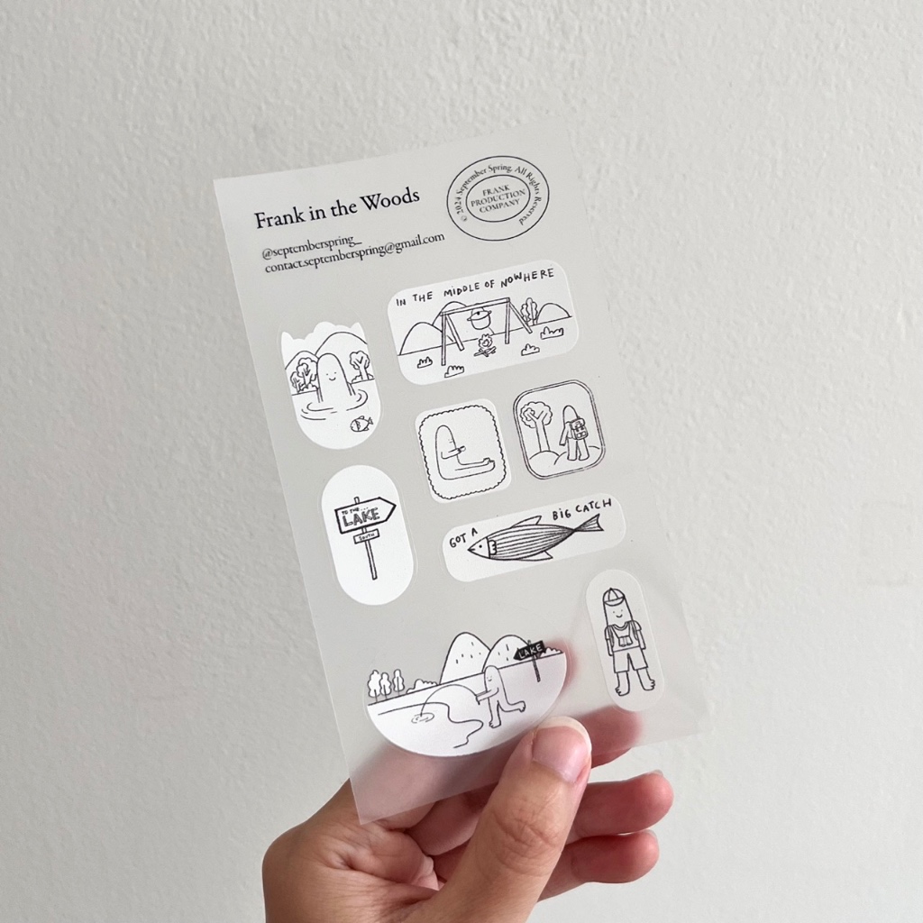

Frank in the Woods - Transparent Sticker Sheet by September Spring