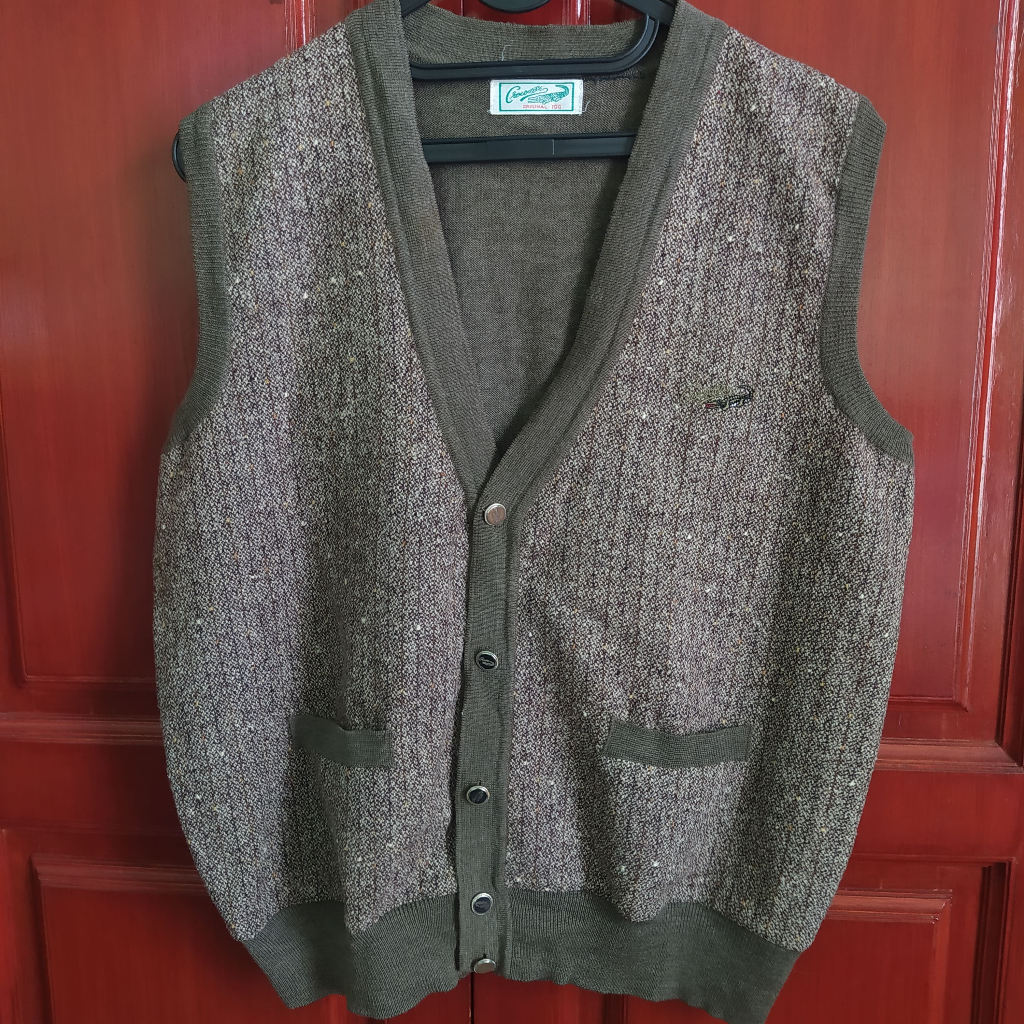 (Thrift) Crocodile Vest Rajut Preloved