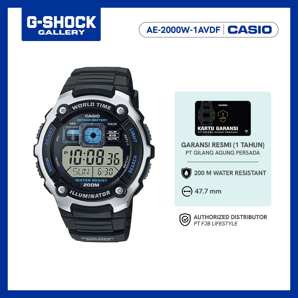 Casio Jam Tangan Original AE-2000W-1AVDF-R