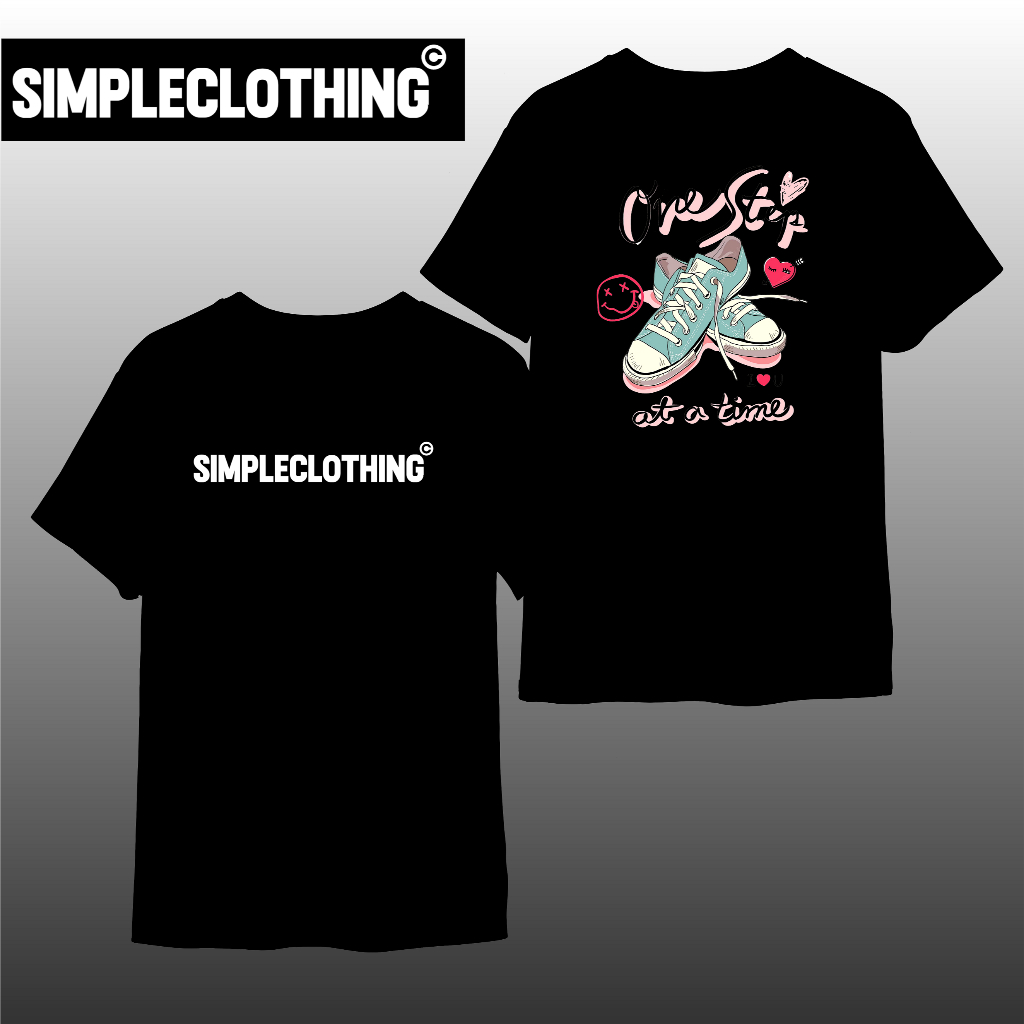 KAOS DISTRO DEPAN BELAKANG||SHOES SIMPLE CLOTCHING||KAOS PRIA WANITA 2024