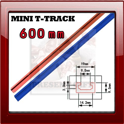 MINI T-TRACK 600mm T-Slot Miter Track