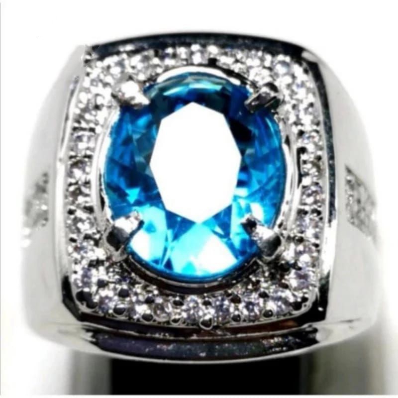 CINCIN BATU BLUE TOPAZ