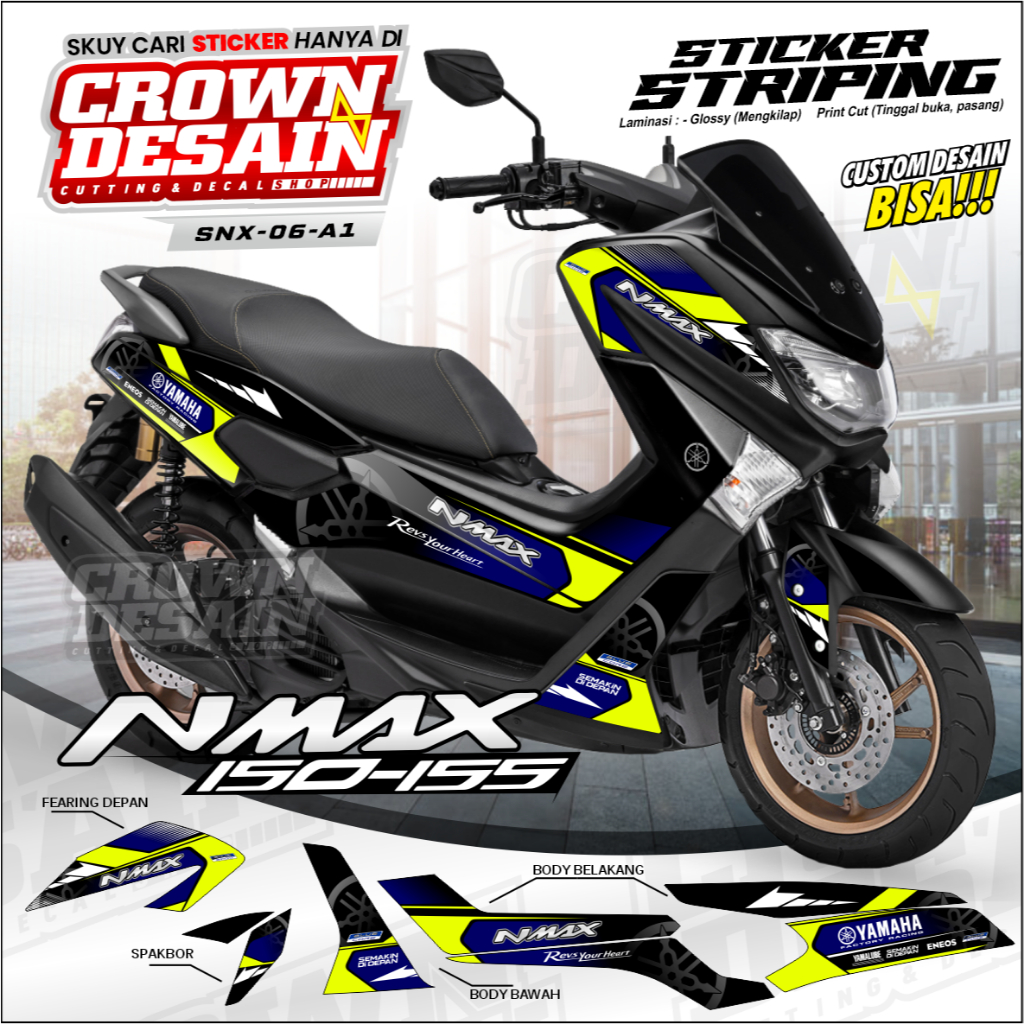 (COD) Stiker Striping Yamaha NMAX 155 Old Desain Minimalis - SNX