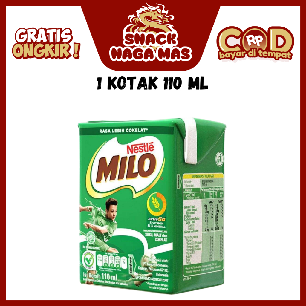 

SUSU COKLAT MILO 110 ML DAN SUSU COKLAT MILO 180 ML